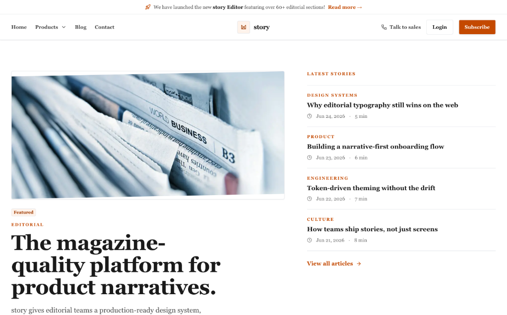 Storytelling 模板示例截图